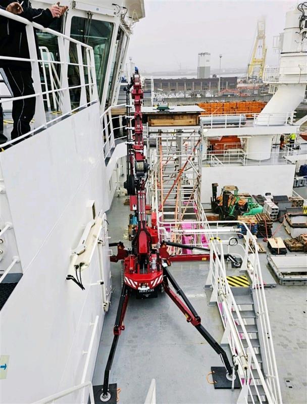 Mobile crane on construction site in South Africa